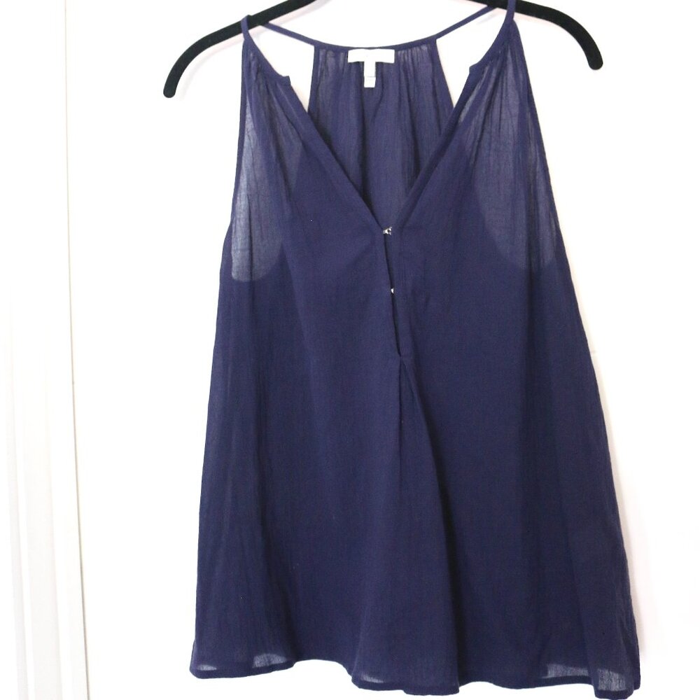 Joie Eniko E Crepe Tank Navy Blue Women's Small